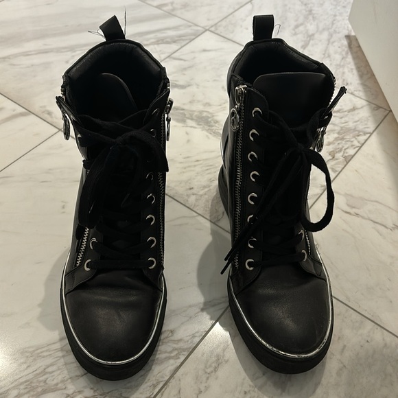 Wishbone Lace-up wedge combat boot size 10 - Picture 2 of 5